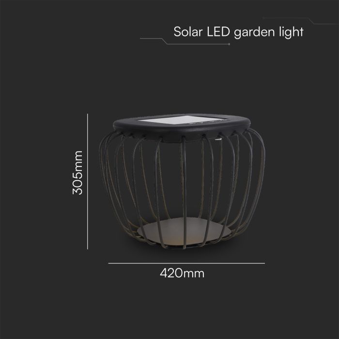 V-TAC Luz Solar de Diseño para Jardín - IP44 - Gris - 120 Lumens - 6000K + 3000K-extra-2.webp