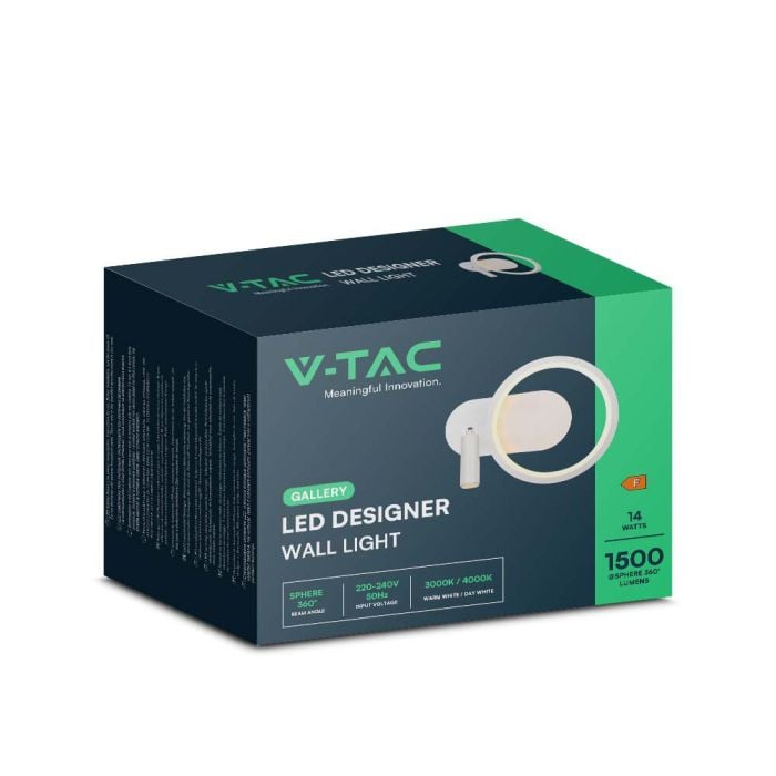 V-TAC Aplique de diseño - IP20 - Blanco - 14W - 1500 Lumens - 3000K-extra-5.webp