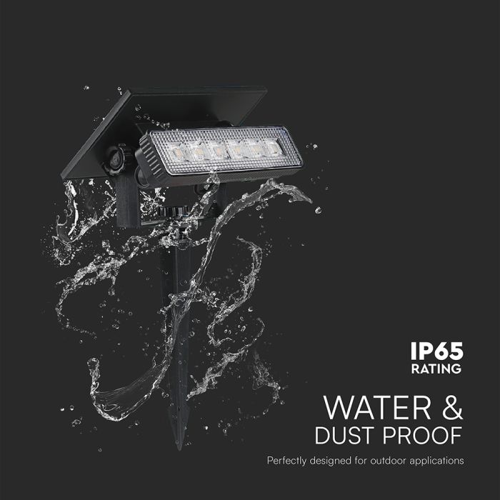 Luz Solar para Jardín V-TAC - IP65 Impermeable - Negra - 80 Lumens - 3000K-extra-7.webp