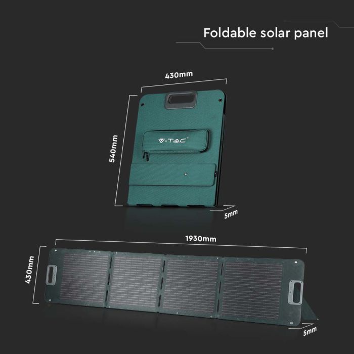 Paneles Solares Plegables V-TAC - IP67 Impermeable - 120W - 1930 x 430 x 25mm-extra-2.webp