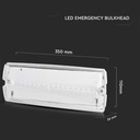 Luces de Emergencia V-TAC - Mamparas - 24 Horas - IP65 Impermeable - Blanco - 3W - 130 Lúmenes - 6400K-extra-2.webp