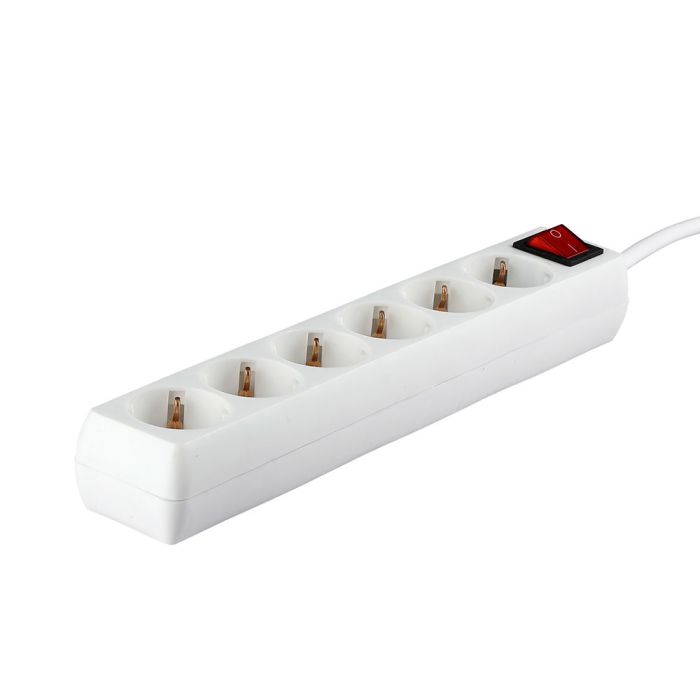 V-TAC Adaptadores y Tomas - 6 Vías - Interruptor Extensión Toma - IP20 - Blanco - 1.5m Cable-extra-8.webp