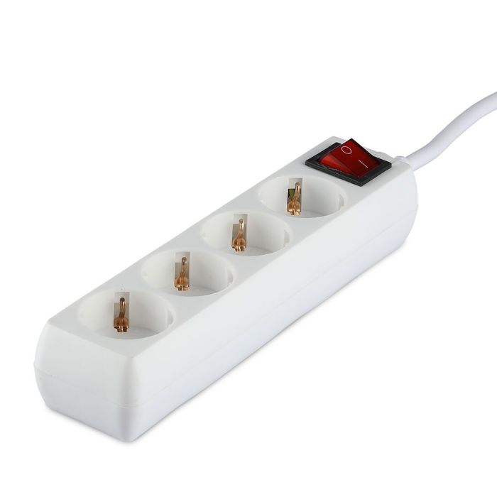 V-TAC Adaptadores y Tomas - 4 Vías - Interruptor Extensión Toma - IP20 - Blanco - 1.5m Cable-extra-9.webp