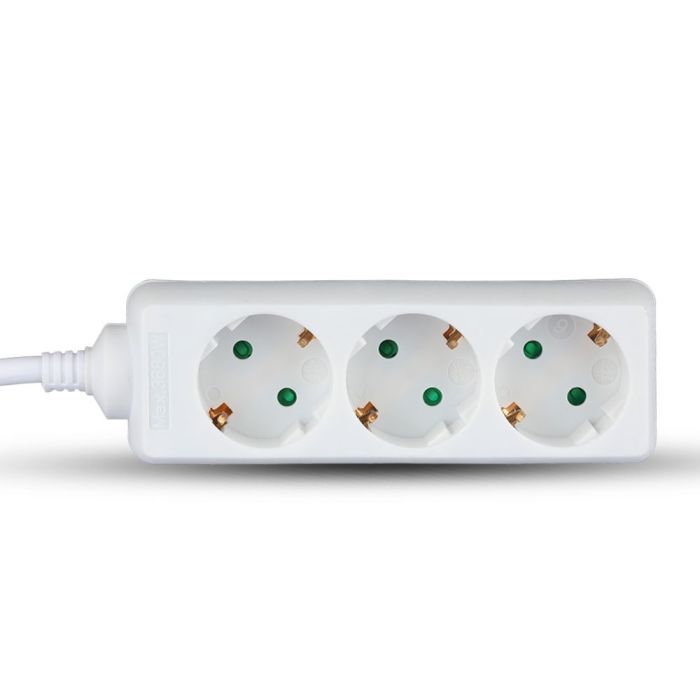 Adaptadores y tomas V-TAC - 3 vías - Alargadera - IP20 - Blanco - Cable de 1,5 m-extra-3.webp
