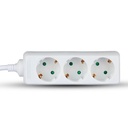 Adaptadores y tomas V-TAC - 3 vías - Alargadera - IP20 - Blanco - Cable de 1,5 m-extra-3.webp