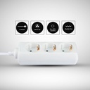 Adaptadores y tomas V-TAC - 3 vías - Alargadera - IP20 - Blanco - Cable de 1,5 m-extra-5.webp