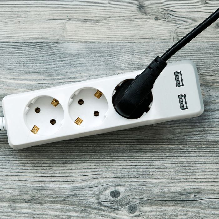 Adaptadores y tomas V-TAC - 3 vías - Toma de extensión USB - IP20 - Blanco - Cable de 5 m-extra-2.webp