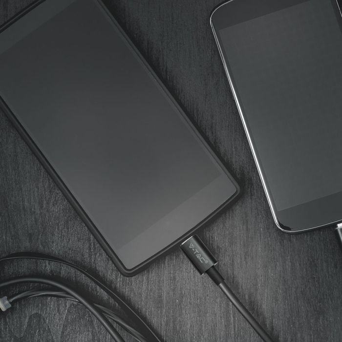 Cable USB V-TAC - Silver Series - Negro-extra-2.webp