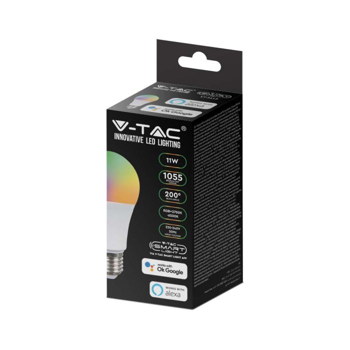Bombilla LED Inteligente V-TAC - IP20 - Blanca - 11W- 1055 Lumens - RGB + 2700K - 6500K-extra-8.webp