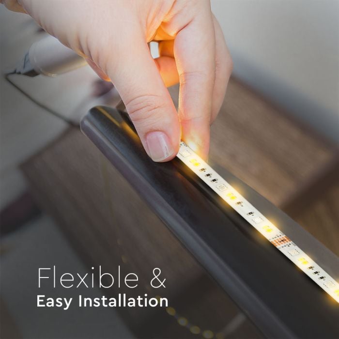 V-TAC Tira de luz LED Kits - 5m - IP65 Impermeable - RGB + 3IN1-extra-6.webp