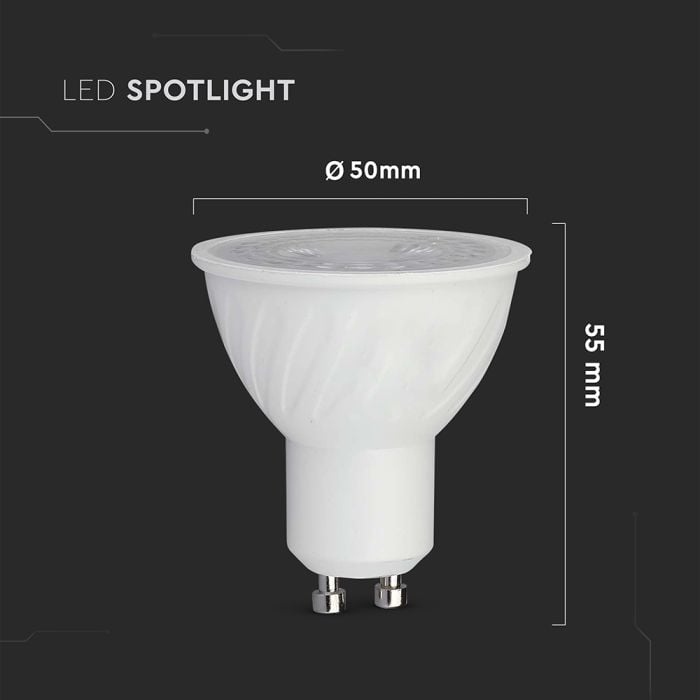 V-TAC LED Dicroica - GU10 - Lente 38° - IP20 - Blanco - 6W - 445 Lumens - 3000K-extra-2.webp