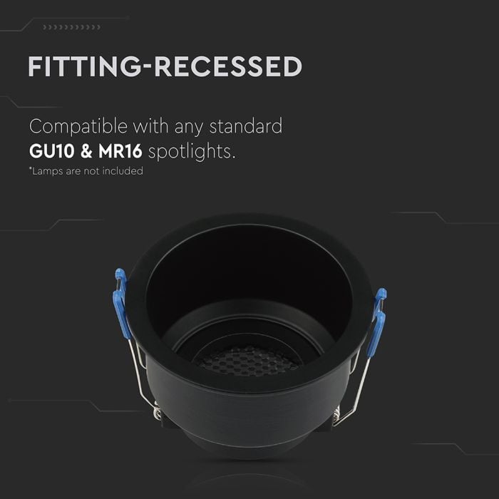 Foco LED V-TAC - Empotrable - GU10 - IP20 - Negro-extra-4.webp
