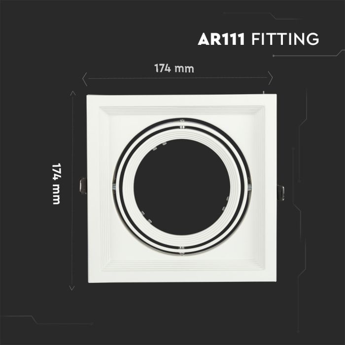 V-TAC LED Aro - Accesorios AR111 - IP20 - Blanco-extra-3.webp