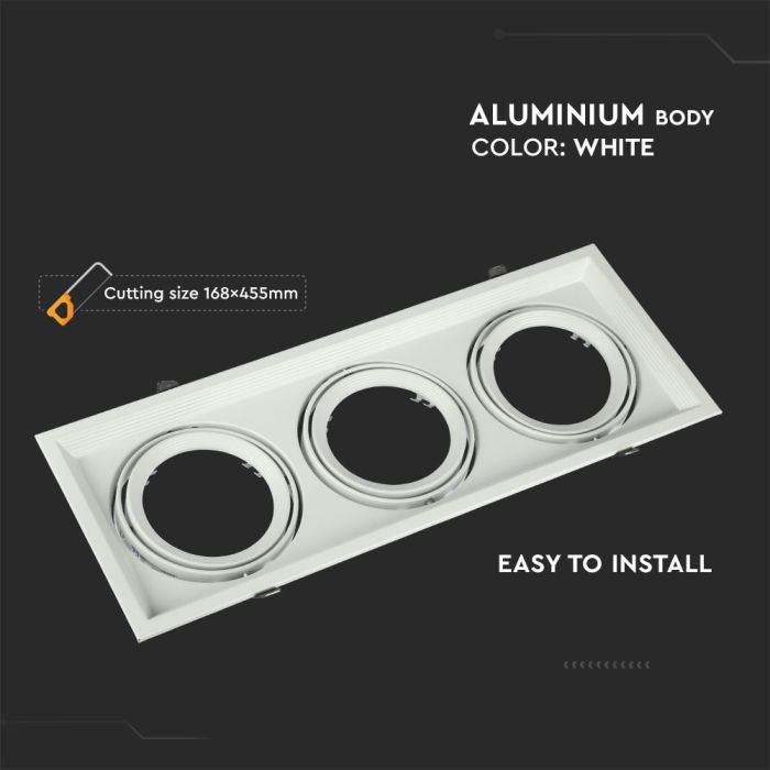 V-TAC LED Aro - Accesorios AR111 - IP20 - Blanco-extra-3.webp