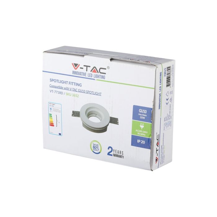 V-TAC LED Aro redondo - Empotrable - GU10 - IP20 - Blanco-extra-8.webp