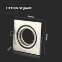 V-TAC LED Aro cuadrado - Empotrable - GU10 - IP20 - Níquel satinado-extra-2.webp