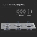 V-TAC LED Aro cuadrado - Empotrable - GU10 - IP20 - Aluminio Cepillado-extra-2.webp