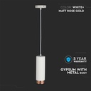 V-TAC LED Aro de yeso - Accesorios Suspendidos - GU10 - IP20 - Blanco + Oro Rosa Mate-extra-4.webp