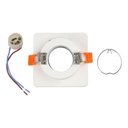 V-TAC LED Aro de yeso cuadrado - Empotrable - GU10 - IP20 - Blanco + Cromo-extra-7.webp