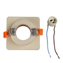 V-TAC LED Aro de yeso / hormigón cuadrado- Empotrable - GU10 - IP20 - Off White + Matt Rose Gold-extra-7.webp