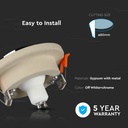 V-TAC LED Aro de yeso / hormigón redondo - Empotrable - GU10 - IP20 - Off White + Chrome-extra-4.webp