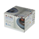 V-TAC LED Aro de yeso / hormigón redondo - Empotrable - GU10 - IP20 - Off White + Chrome-extra-8.webp