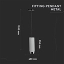 V-TAC Aro de yeso - Lámpara de suspensión - GU10 - IP20 - Metal + Cromo-extra-3.webp