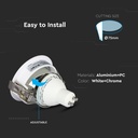 V-TAC LED Aro redondo - Empotrable - GU10 - IP20 - Blanco + Cromo-extra-4.webp