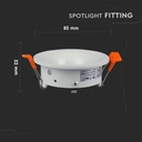 V-TAC LED Aro redondo - Empotrable - GU10 - IP20 - Blanco-extra-2.webp