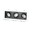 V-TAC LED Aro cuadrado x3 - Empotrable - GU10 - IP20 - Blanco + Negro-extra-6.webp