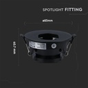 V-TAC LED Aro redondo - Empotrable - GU10 - IP20 - Negro + Negro-extra-3.webp