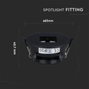 V-TAC Aro  cuadrado LED - Empotrable - GU10 - IP20 - Negro + Negro-extra-2.webp