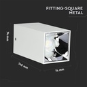 V-TAC Aro cuadrado LED - Accesorios de Superficie - GU10 - IP20 - Blanco + Cromo-extra-2.webp