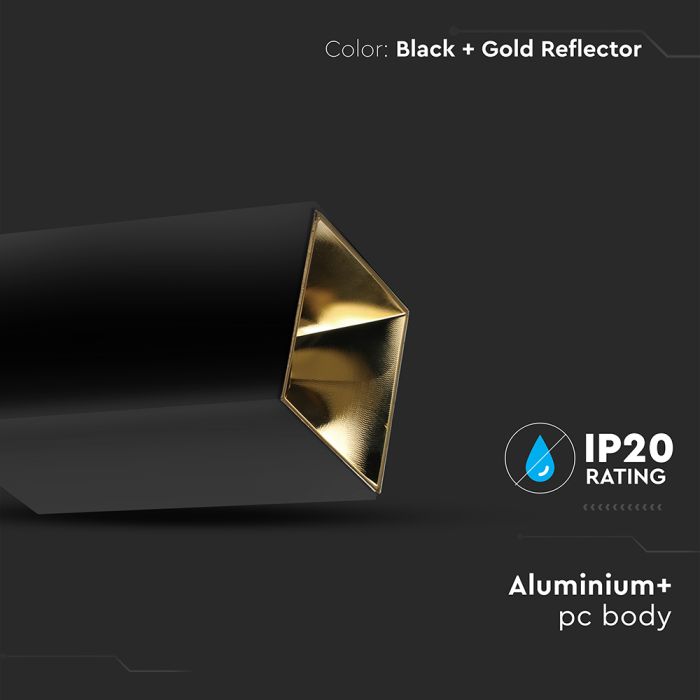 V-TAC LED Dicroica - Accesorios de superficie - GU10 - IP20 - Negro + Oro-extra-3.webp