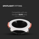 V-TAC LED Aro redondo - Empotrable - GU10 - IP20 - Blanco + Negro-extra-3.webp