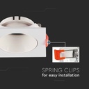 V-TAC Aro cuadrado LED - Empotrable - GU10 - IP20 - Blanco + Blanco-extra-4.webp