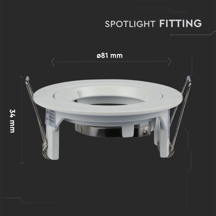 Aro redondo LED V-TAC - Empotrable - GU10 - IP20 - Blanco-extra-6.webp