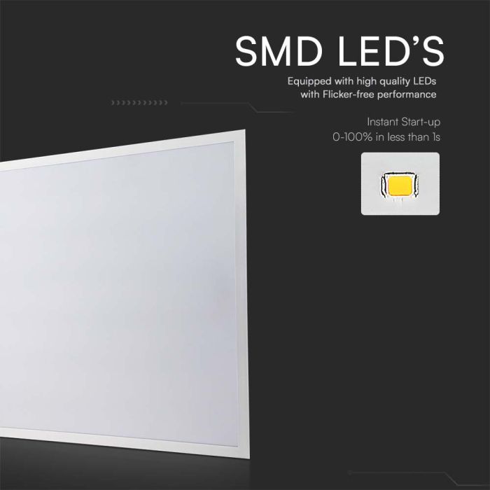 V-TAC Alto Lumen LED Panel - 60 x 60 - Samsung - 120lm/w - IP20 - Blanco - 36W- 4320 Lumens - 4000K - Pack de 10-extra-5.webp