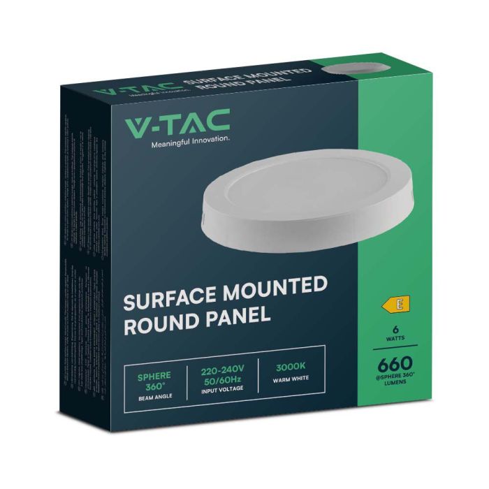 Mini panel LED V-TAC - Superficie retroiluminada - IP20 - Blanco - 6W - 660 Lúmenes - 4000K - Pack de 6-extra-4.webp