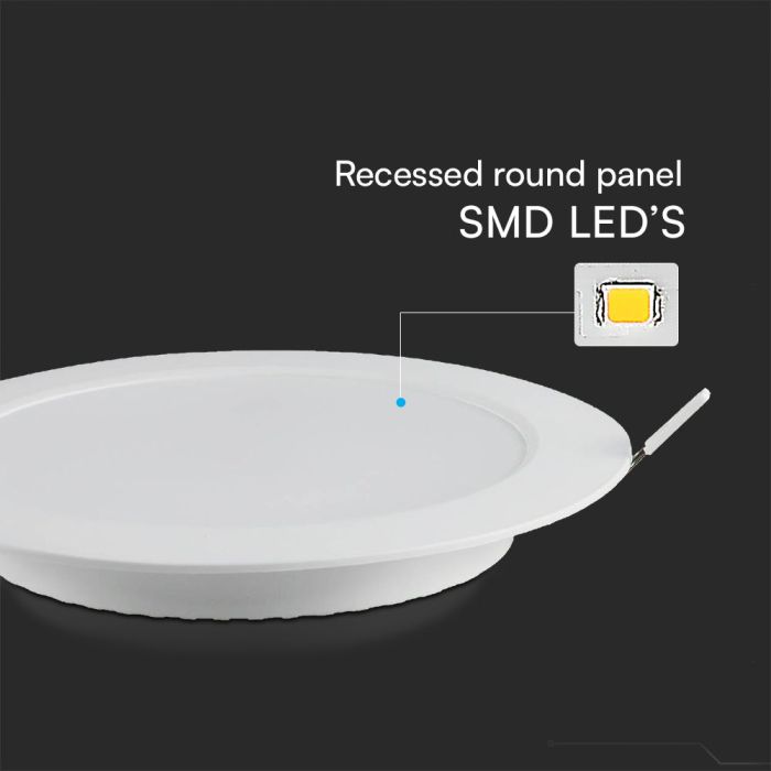 V-TAC LED Mini Panel - Samsung - Retroiluminado Empotrado - IP20 - Blanco - 18W- 1980 Lúmenes - 6500K-extra-4.webp
