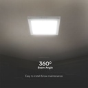 Mini panel LED V-TAC - Samsung - Superficie retroiluminada - IP20 - Blanco - 12W - 1200 Lúmenes - 6500K-extra-5.webp