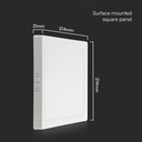 Mini panel LED V-TAC - Samsung - Superficie retroiluminada - IP20 - Blanco - 18W- 1850 Lúmenes - 3000K-extra-3.webp