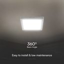 Mini panel LED V-TAC - Samsung - Superficie retroiluminada - IP20 - Blanco - 18W- 1850 Lúmenes - 3000K-extra-5.webp