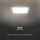 V-TAC LED Cuadrado Mini Panel - Samsung - Retroiluminado Empotrado - IP20 - Blanco - 18W- 1850 Lúmenes - 3000K-extra-5.webp