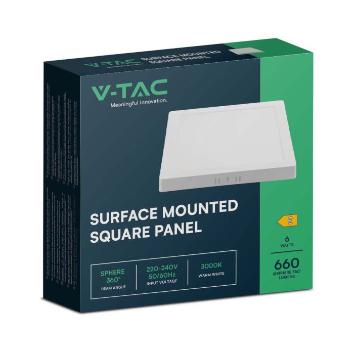 Mini panel LED V-TAC - Superficie retroiluminada - IP20 - Cuerpo blanco - 6W- 660 Lúmenes - 4000K-extra-6.webp