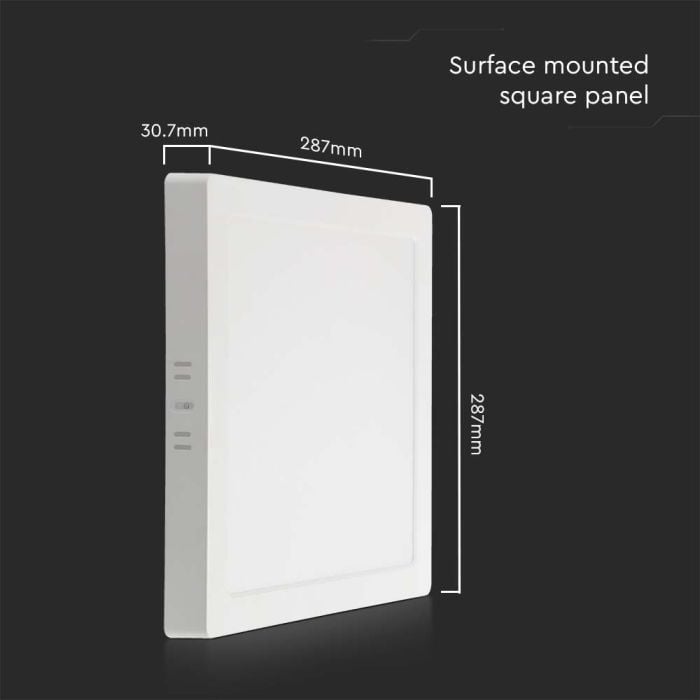 Mini panel LED V-TAC - Superficie retroiluminada - IP20 - Cuerpo blanco - 24W- 2640 Lúmenes - 4000K-extra-3.webp