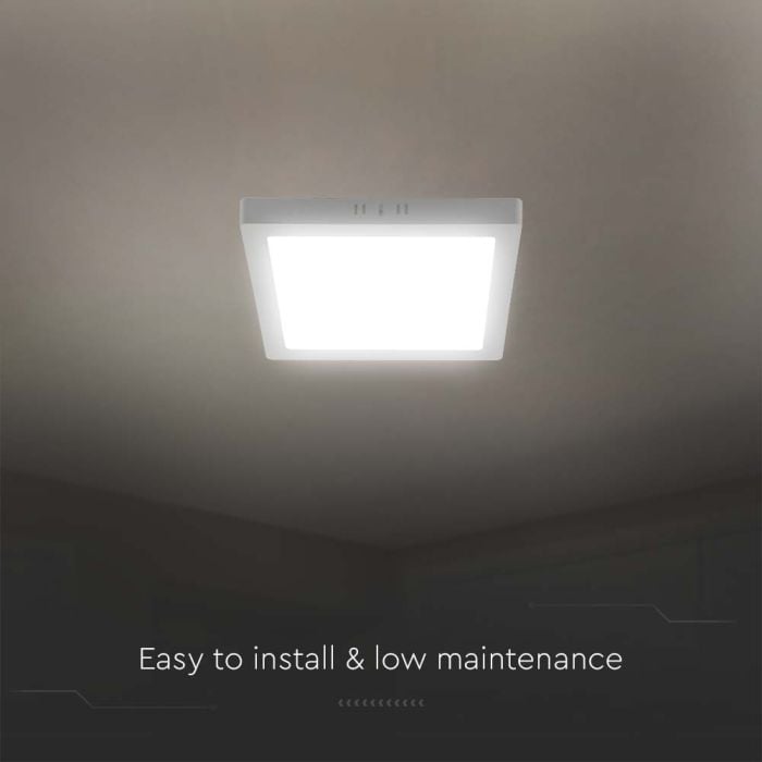 Mini panel LED V-TAC - Superficie retroiluminada - IP20 - Cuerpo blanco - 24W- 2640 Lúmenes - 4000K-extra-5.webp