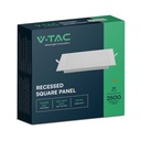 V-TAC LED Mini Panel - Retroiluminado Empotrado - IP20 - Cuerpo Blanco - 24W- 2640 Lúmenes - 4000K-extra-6.webp