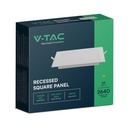 V-TAC LED Mini Panel - Retroiluminado Empotrado - IP20 - Cuerpo Blanco - 24W- 2640 Lúmenes - 6500K-extra-6.webp