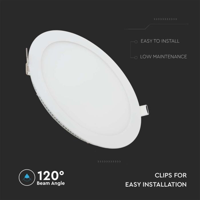 Mini panel LED redondo V-TAC - Serie Premium - IP20 - Blanco - 12W - 1160 Lúmenes - 4000K-extra-5.webp